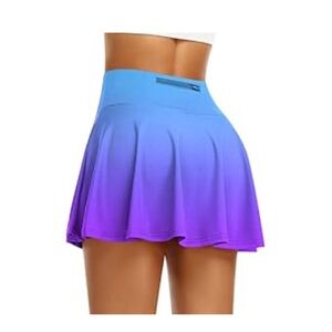 Gradient Blue and Purple Ombre Women's Skort